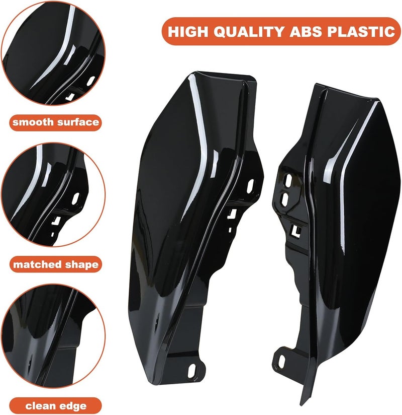 MOCODUO Motorcycle Mid Frame Air Deflectors Heat Shields Kits Fit for Harley Davidson Touring Street Glide Road Glide Electra Glide Road King Ultra Limited Tri Glide CVO 2009-2024 Gloss Black - Image 3